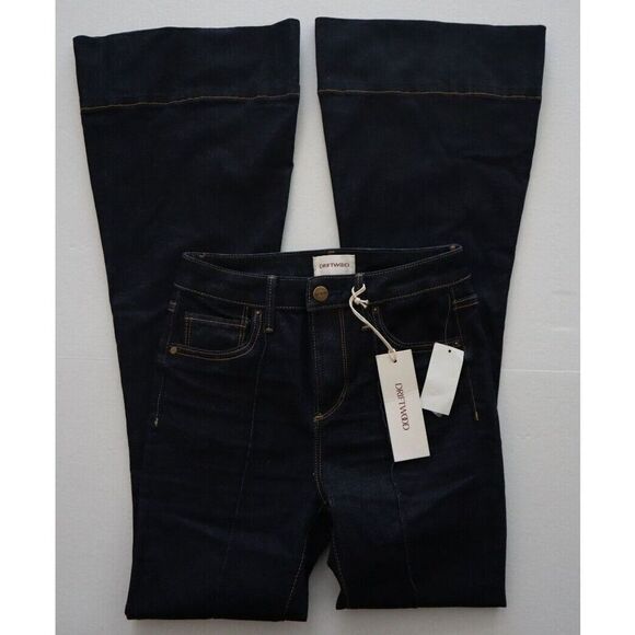 Driftwood P41500A Women's Sz 24 Dark Blue Farrah High Rise Flare Jeans Pants - Picture 6 of 6